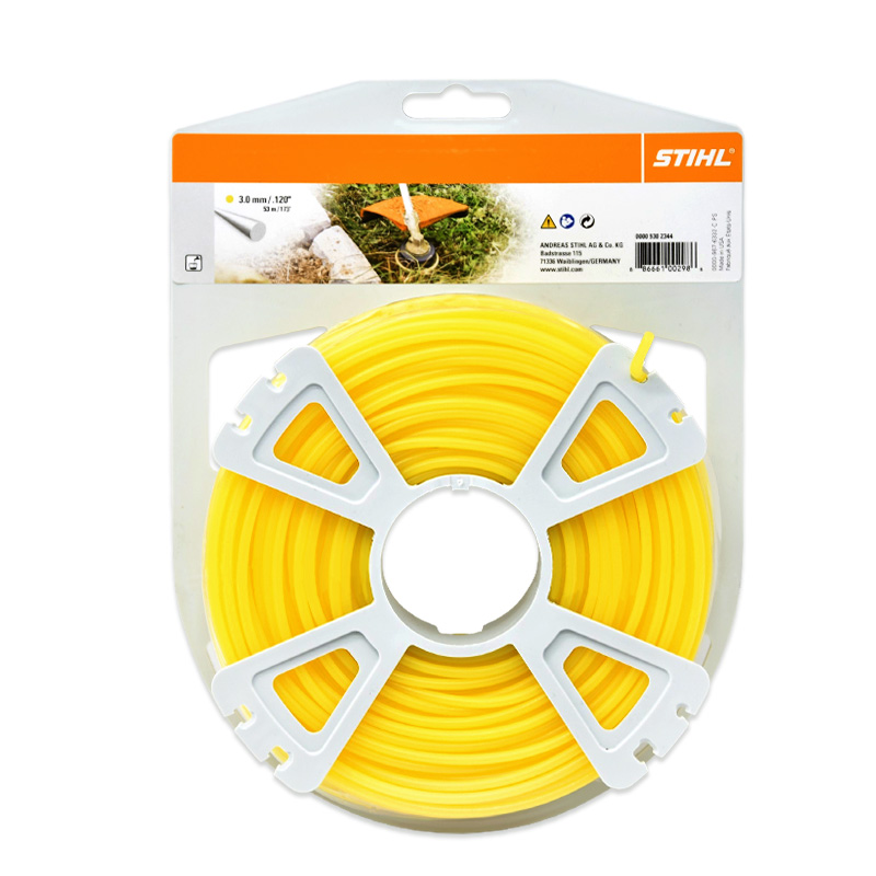 STIHL Косильная струна Ø 3,0 мм х 53 м STIHL круглого сечения жёлтый 00009302344, Струны косильные Штиль