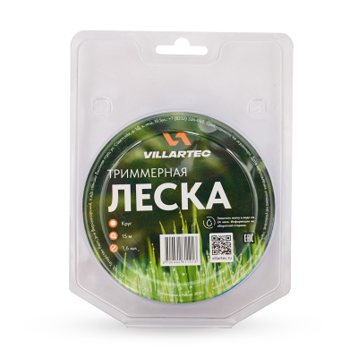 Cтруна триммерная кр. сечения  1,6 мм х 15 м  VILLARTEC