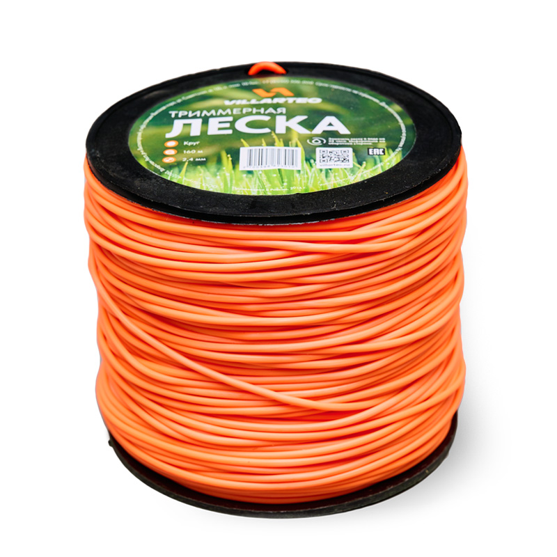 Cтруна триммерная кр. сечения  2,4 мм х 160 м  VILLARTEC K0000024160