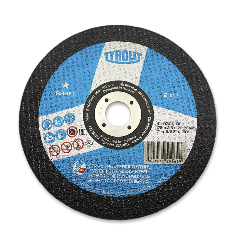 Отрезной армированный круг на бакелитовой связке 178х2.5х22.23, A 30 BF. T-41