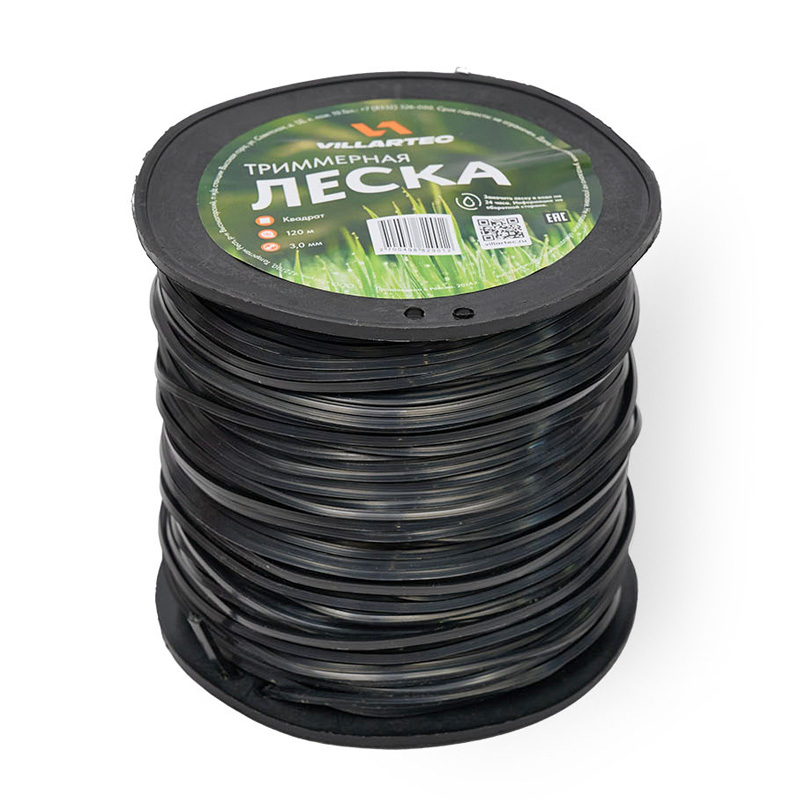Cтруна триммерная кв. сечения  3,0 мм х 120 м  VILLARTEC KV000030120