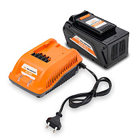 STIHL MA4043 SET AM402 + AC402 Аккумуляторная газонокосилка  VILLARTEC MA4043Set2, Газонокосилки аккумуляторные Штиль