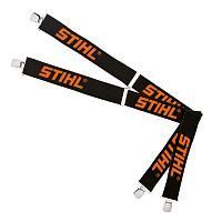 STIHL Подтяжки для брюк, черные, с металлическим зажимом, 130 см 00008841576, Брюки, комбенизоны защитные Штиль