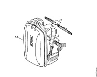 STIHL Система для переноски аккумуляторов AP 48504900400, Принадлежности и расходные материалы для аккумуляторной техники Штиль