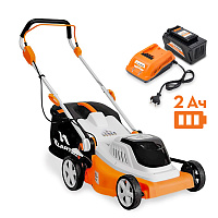 STIHL MA4043 SET AM402 + AC402 Аккумуляторная газонокосилка  VILLARTEC MA4043Set2, Газонокосилки аккумуляторные Штиль